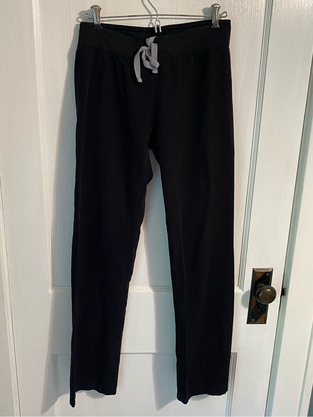 FIGS technical black drawstring scrub pants